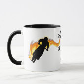 Twee vuilnisbakken met flames mok (Links)