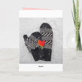 Twee vuisthandschoenen in kaart van de liefde de (Achterkant)