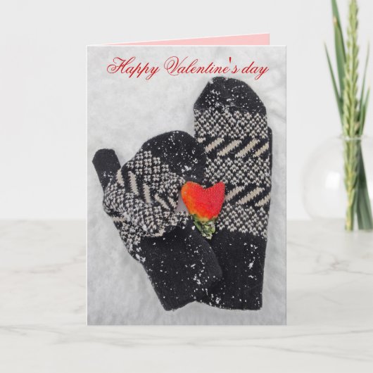 Twee vuisthandschoenen in kaart van de liefde de (Voorkant)