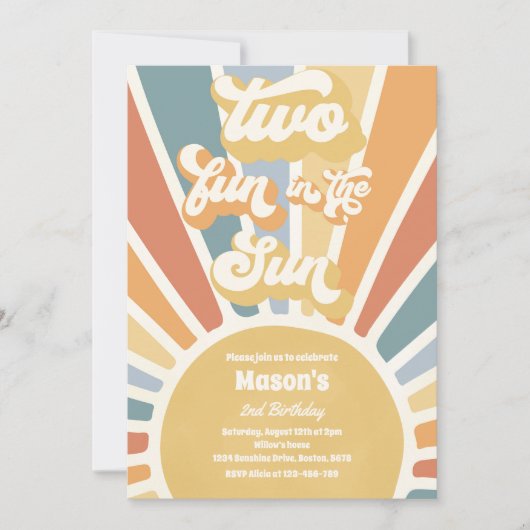 Twee vun in de zondag van de zonneschijn op de twe kaart (Voorkant)