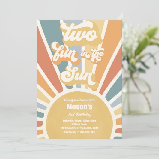 Twee vun in de zondag van de zonneschijn op de twe kaart (Staand voorkant)