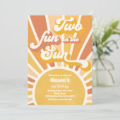 Twee vun in de zondag van de zonneschijn op de twe kaart (Staand voorkant)