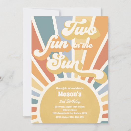 Twee vun in de zondag van de zonneschijn op de twe kaart (Voorkant)