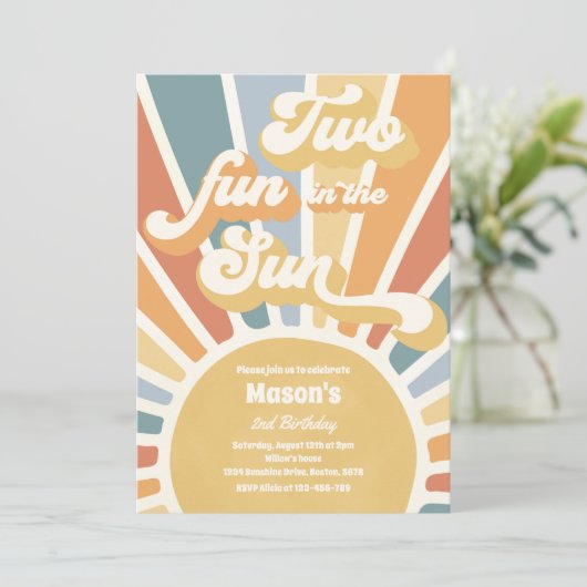 Twee vun in de zondag van de zonneschijn op de twe kaart (Staand voorkant)