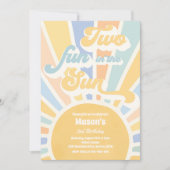 Twee vun in zonnescherm 2e verjaardag blauwe stral kaart (Voorkant)