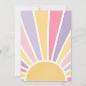 Twee vun in zonnescherm 2e verjaardag Roze stralen Kaart (Achterkant)