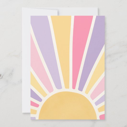 Twee vun in zonnescherm 2e verjaardag Roze stralen Kaart (Achterkant)