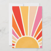 Twee vun in zonnescherm 2e verjaardag Roze stralen Kaart (Achterkant)