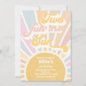 Twee vun in zonnescherm 2e verjaardag Roze stralen Kaart (Voorkant)