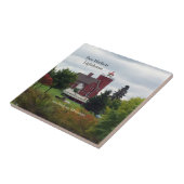 Twee vuurtoren en boottegels tegeltje (Zijkant)