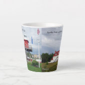 Twee vuurtoren van de pier Light & Rawley Point Latte Mok (Voorkant)