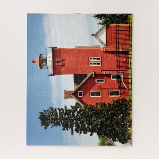 Twee vuurtoren van Harbors Minnesota Legpuzzel (Verticaal)