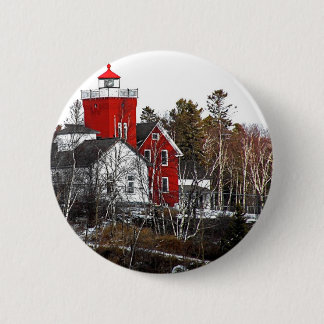 Twee vuurtoren van Harbors Ronde Button 5,7 Cm
