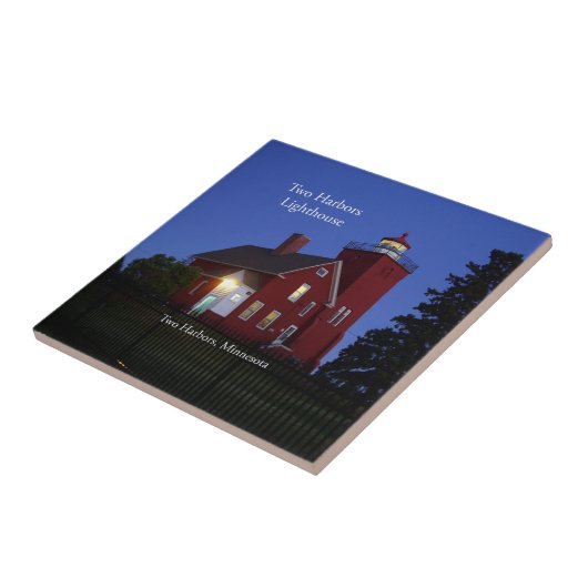 Twee vuurtoren van Harbors Tegeltje (Zijkant)