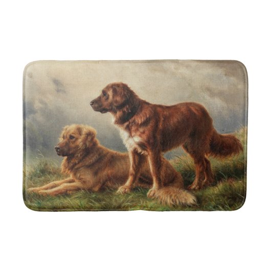 Twee waaksame honden badmat (Voorkant)