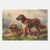 Twee waakzame honden inpakpapier vel (Voorkant 3)