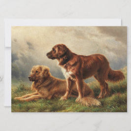 Twee waakzame honden kaart