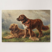 Twee waakzame honden legpuzzel (Horizontaal)