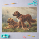 Twee waakzame honden tissuepapier (Craft)