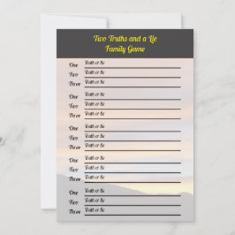 Twee waarheden en een leugenspel | Familiereünie z Kaart