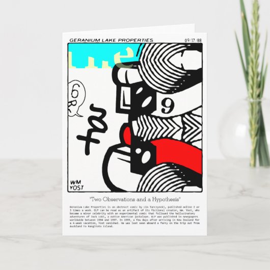 Twee waarnemingen en een hypothese feestdagen kaart (Voorkant)