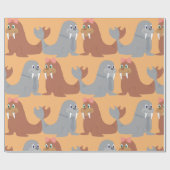 Twee Walrussen Inpakpapier (Vlak)