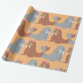 Twee Walrussen Inpakpapier (Uitgerold)