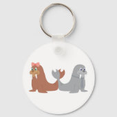 Twee Walrussen Sleutelhanger (Voorkant)
