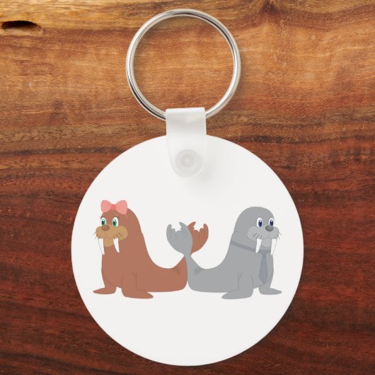 Twee Walrussen Sleutelhanger (Voorkant)