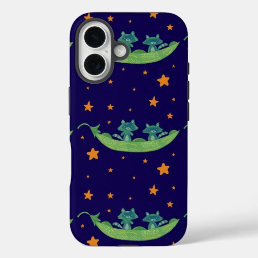 Twee wasberen in een erwtenpeul | Whimsical Folk A Case-Mate iPhone Case (Achterkant)