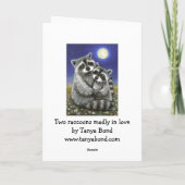 Twee wasberen verliefd tot over hun oren kaart (Achterkant)