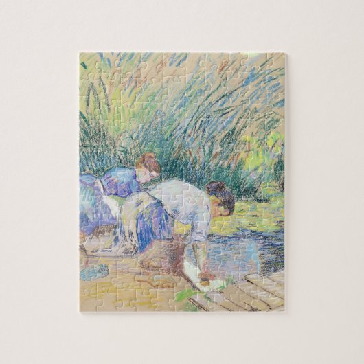 Twee Washervrouwen (pastel op papier) Legpuzzel (Verticaal)
