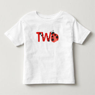 "Twee" Watercolor Lieveheersbeestje 2e Verjaardag  Kinder Shirts