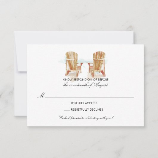 Twee Waterverf Adirondack Chairs RSVP (Voorkant)