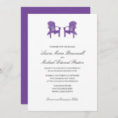 Twee Waterverf Adirondack Chairs Wedding Kaart (Voorkant / Achterkant)
