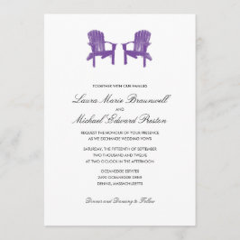 Twee Waterverf Adirondack Chairs Wedding Kaart