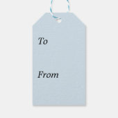 Twee Waterverf blauwe en groene vogels Cadeaulabel (Achterkant)