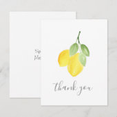 Twee Waterverf leemons Hartelijk dank Bedankkaart (Voorkant / Achterkant)