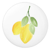 Twee Waterverf Lemons Keramische Knop (Voorkant)