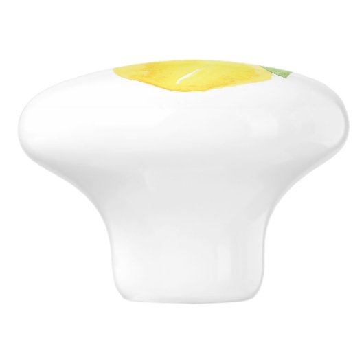 Twee Waterverf Lemons Keramische Knop (Zijkant)