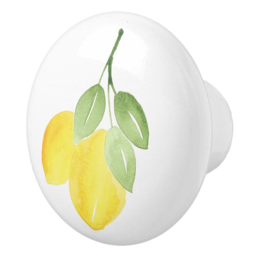 Twee Waterverf Lemons Keramische Knop (Rechts)