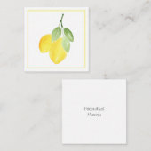 Twee Waterverf Lemons Note Card Notitiekaartje (Voorkant / Achterkant)