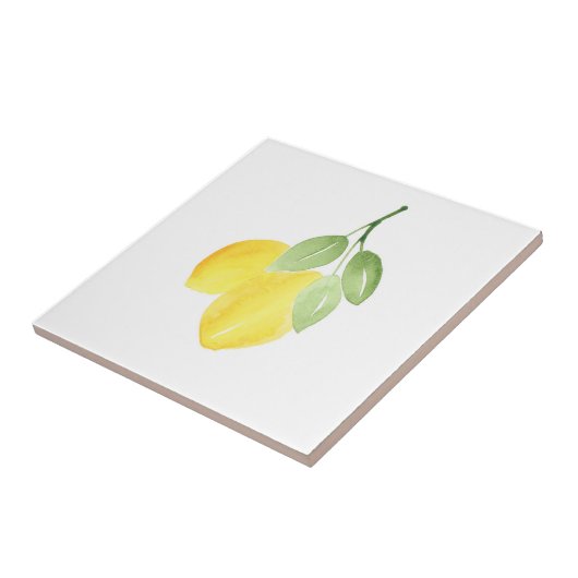 Twee Waterverf Lemons Tegeltje (Zijkant)