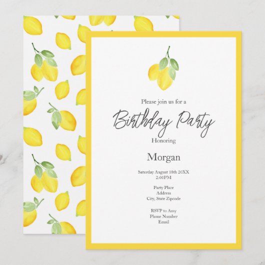 Twee Waterverf luiers en patronen Kaart (Voorkant / Achterkant)