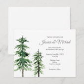 Twee Waterverf pijnbomen Kaart (Voorkant / Achterkant)