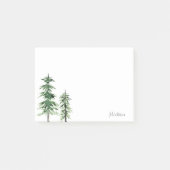Twee Waterverf pijnbomen Post-it® Notes (Voorkant)