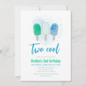 Twee Waterverf Popsicle Boy Birthday Kaart (Voorkant)