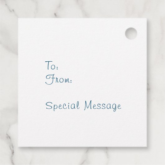 Twee Waterverf Winter Pine Trees 2 gift labels (Achterkant)