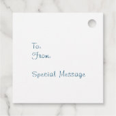 Twee Waterverf Winter Pine Trees cadeau labels (Achterkant)