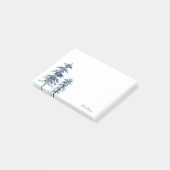 Twee Waterverf winterpingbomen Post-it® Notes (Schuin)